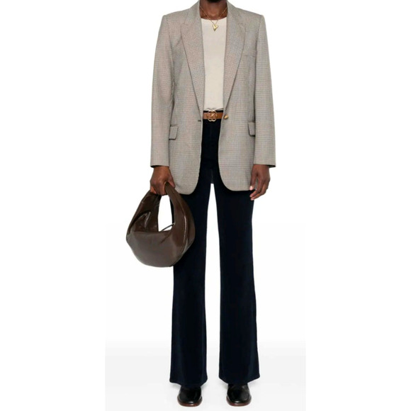 NWT! Nili Lotan 6 Celia CORDUROY $375 High Rise Bootcut Pants Ribbed Jean Black - Picture 5 of 13